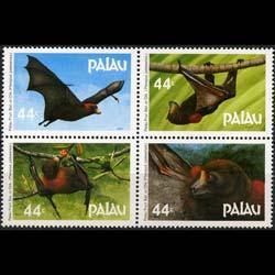 PALAU 1987 - Scott# 125a Fruit Bats Set of 4 NH