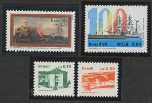 Brazil #2055/2059/2234/2616 Mint (NH) Single (Architecture)