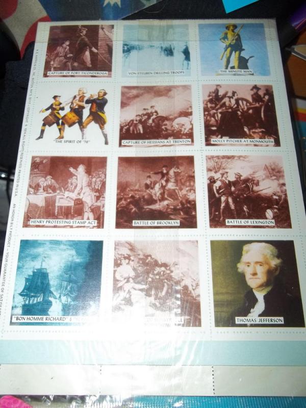 US Bicentennial Era stamp sheet