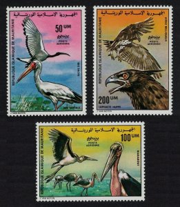 Mauritania Ibis Storks Eagles Birds 3v 1976 MNH SG#525-527