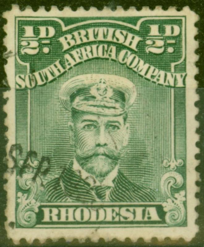 Rhodesia 1922 1/2d Dull Green SG282 Fine Used