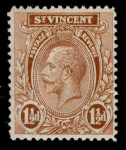 ST. VINCENT GV SG132b, 1½d brown, M MINT.