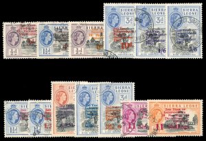 Sierra Leone 1963 QEII '2nd Year Independence' set complete VFU. SG 257-269.