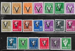 Norway #220-239  complete set  (MNH)  CV $110.00