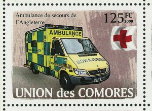 Medical Transportation Stamp Ambulance Red Cross S/S MNH #1855-1860