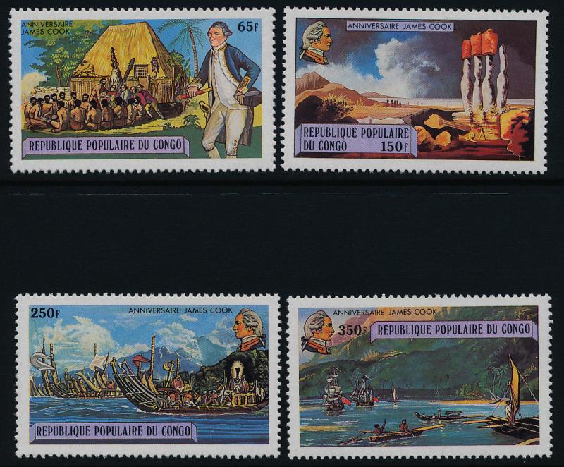 Congo PR 489-92 MNH Captain Cook, Boats, Ships