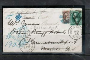 USA #158 Used Along With Canada #37e On Redirected Dead Letter Cover To Maine