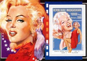 Madagascar 1995 Marilyn Monroe/Elvis Presley/James Dean/4 S/S Perforated MNH