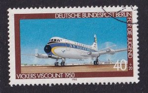 Germany  Berlin #9NB166 used  1980 aviation 40pf  Vickers Viscount