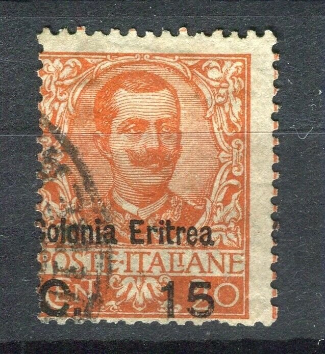 ITALY; ERITREA 1900s early Emmanuel issue fine used 15c. value