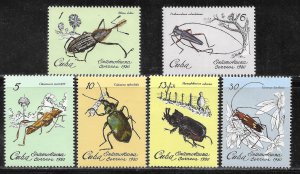 Cuba 2299-2304 Insects set MNH