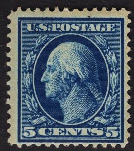 US #335 5c Blue Washington MINT HINGED SCV $45