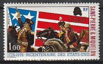 1976 St. Pierre and Miquelon - Sc 447 - MNH VF - 1 single -American bicentennial