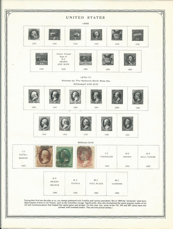 Scott Minuteman Stamp Album For United States Stamps With Stamps