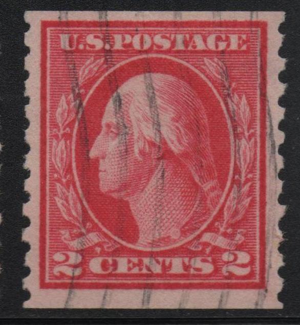 ~ US Scott #444 VF Used Washington Franklin Single Coil Stamp ~