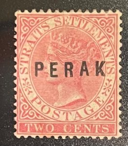 Malaya-Perak,  1878, SC 3, Hinged