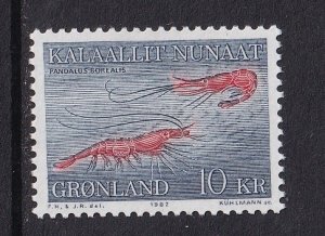 Greenland   #136  MNH  1981 marine life   10k