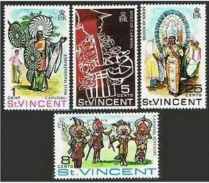 St Vincent 264-267,hinged.Michel 243-246. Carnival 1969.Costume,Revelers,Queen.