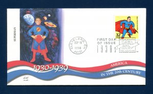 Sc. 3185f 1930s CTC Superman FDC - Fleetwood