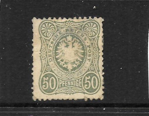 GERMANY  1875  50pf   GREY GREEN   MH   SG 37  Mi 36