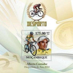 Mozambique 2010 MNH - Cycling. Sc 2039, YT 279, Mi 3739/BL327