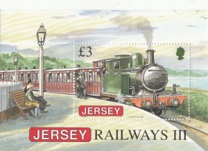 Jersey 2009  Railways Miniature Sheet NHM