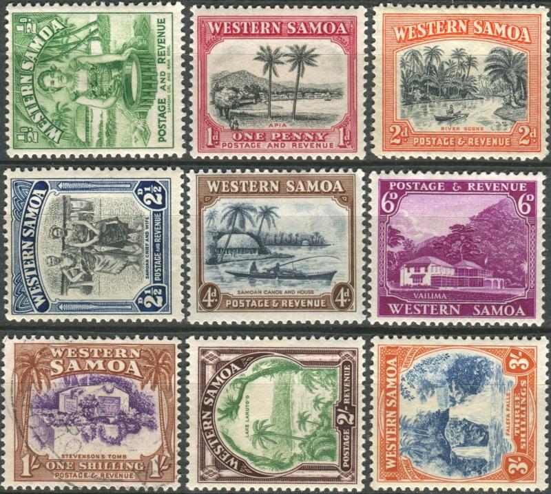 Samoa 1935 SG180-188 Girl Scenes Chief set MLH