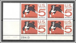 US Plate Block #1307 Humane Treatment of Animals MNH