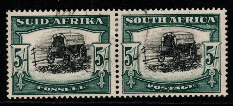 SOUTH AFRICA SG64 1933 5/= BLACK & GREEN USED