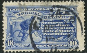 US Sc#E6 1902 10c Messenger on Bicycle Double-Lined Wmk.191 F-VF Used (cd) 