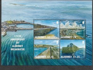 Alderney 2022 MNH Stamps Souvenir Sheet Sea Coast Shore Breakwater Architecture