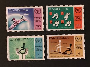 1981 Barbuda Sc# 502-505 International Year of the Disabled