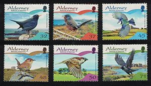 Alderney Blackbird Wren Tit Sparrow Birds Passerines 6v 2007 MNH SC#297-302