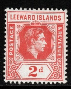 LEEWARD ISLANDS SG104 1949 2d SCARLET MNH