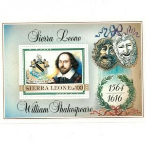 Sierra Leone 1989 - William Shakespeare - Souvenir Sheet - Scott 1053 - MNH