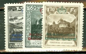 HO: Liechtenstein O1-8 MNH CV $1763; scan shows only a few