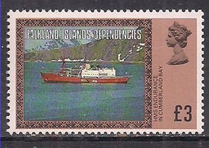 Falkland Islands Dependencies 1980 QE2 £3 SG 288a MNH  ( C282)