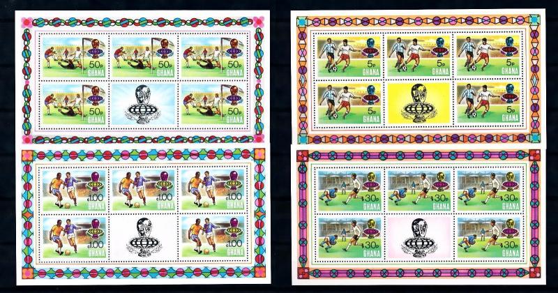 [46576] Ghana 1974 Sports World Cup Soccer Football Germany MNH Sheets