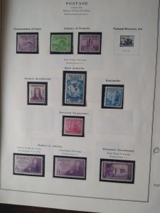 collection on pages US 1932-39 MNH CV $149