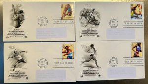 US 1996 Summer Olympic Games set of 4 FDC's  Art Craft