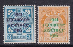 Ireland Scott 118-9, 1941 Rebellion O/P, F/VF MLH, Scott $65 as MNH