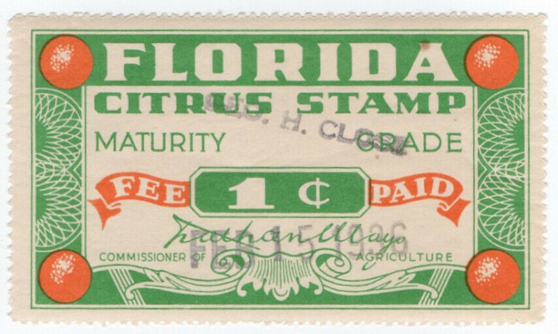 (I.B) US Revenue : Citrus Fee Paid 1c (Florida)