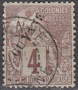 French Guiana #20  F-VF Used  CV $35.00  (A14975)