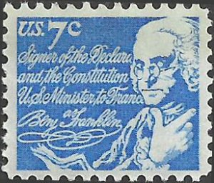 # 1393D MINT NEVER HINGED ( MNH ) BEN FRANKLIN