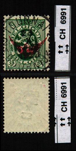 Belgium & Colonies O10 A63 35c dp green (R) Used ~ CH6991