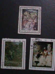 ​CUBA-1971 PAINTING IN NATIONAL MUSEUM- JUMBO LARGE- USED STAMPS VERY FINE