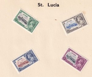 ST LUCIA VF-MNH/MLH 1935 KGV SILVER JUBILEES KIMSS30