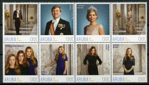 Aruba 2018 MNH Dutch Royal Family King Willem-Alexander 8v Block Royalty Stamps