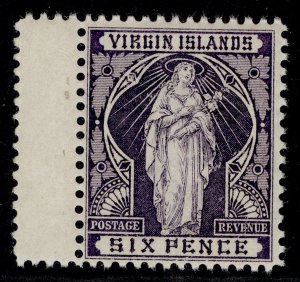 BRITISH VIRGIN ISLANDS QV SG47, 6d dull violet, LH MINT. 