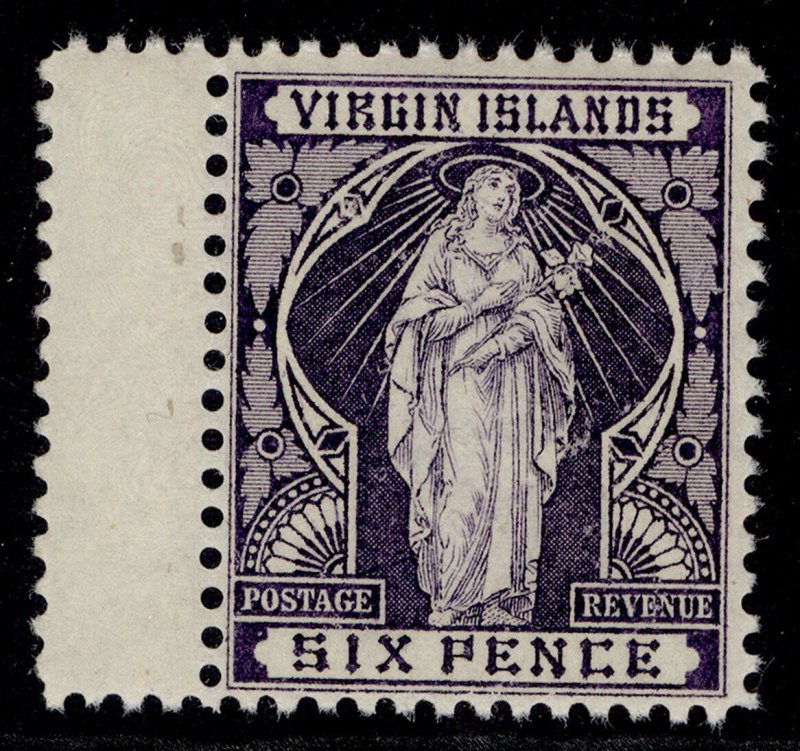 BRITISH VIRGIN ISLANDS QV SG47, 6d dull violet, LH MINT.